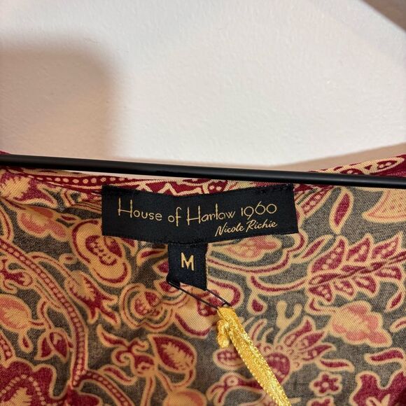 House of Harlow 1960 Jaipur Printed Blouse NEW with tags size medium - Picture 13 of 16